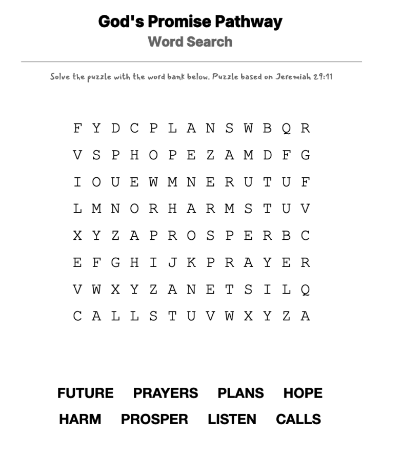 New Year Plans word-search